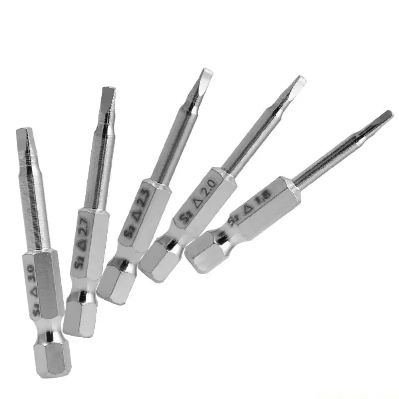 A2BE New 5 Pcs for Triangle for Head Screwdriver Bits Steel 1/4 Shank