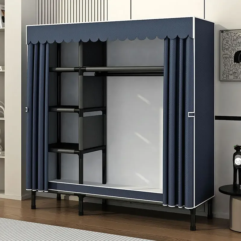 Minimalist Modern Wardrobe Cupboard Storage Baby Space Saving Clothes Wardrobe Exterior Modular Metal Ropero Trendy Furniture