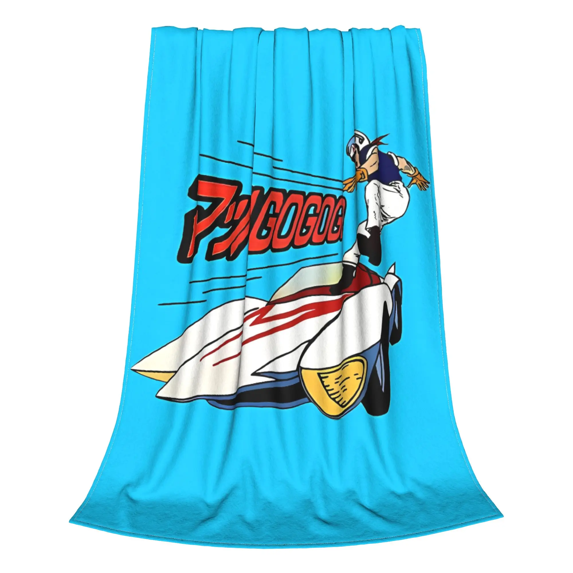 1PC Home Cute Room Decor Mach Gogogo Exclusive Blanket Throw Blanket Speed Racer Novelty Warm Blanket All Season