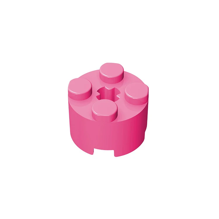 10Pcs MOC Parts 3941 6143 Brick Round 2 x 2 with Axle Hole Compatible Bricks DIY Assmble Building Blocks Particle Kid Toy Gift