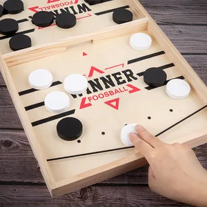 Two Players Against Wooden Billiard Board Game, Fun Family, Parent-Child Interactive, Catapult Competitive, Educational Toys Set 8 principais vendas balestra de caça crossbow - №3