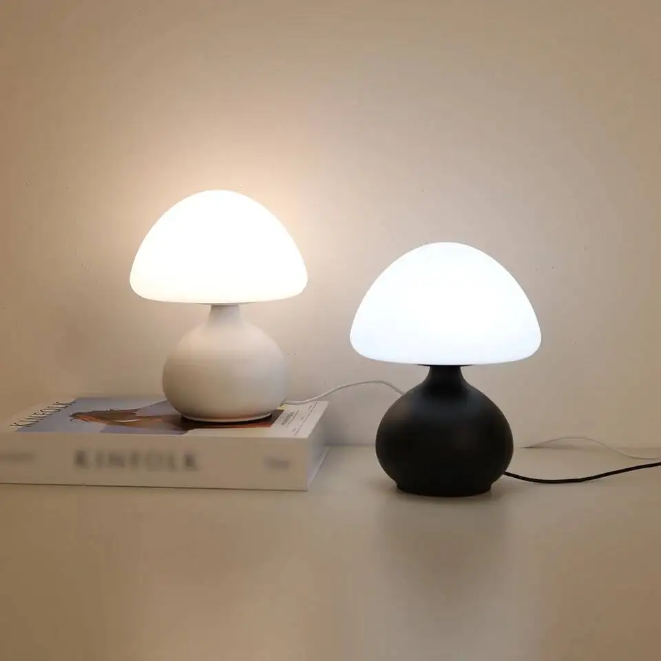 Modern Minimalist Mushroom With Three Color Switching And Infinite Dimming For Home Decoration Atmosphere Table Lamp Desk Light