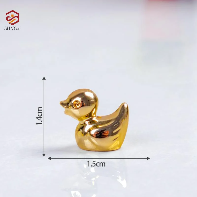 (Mini Golden Duck, Resin Mini Yellow Duck Statue, Loose Ducklings, Handicrafts, Dollhouse Decoration, Fairy Garden Scenery)
