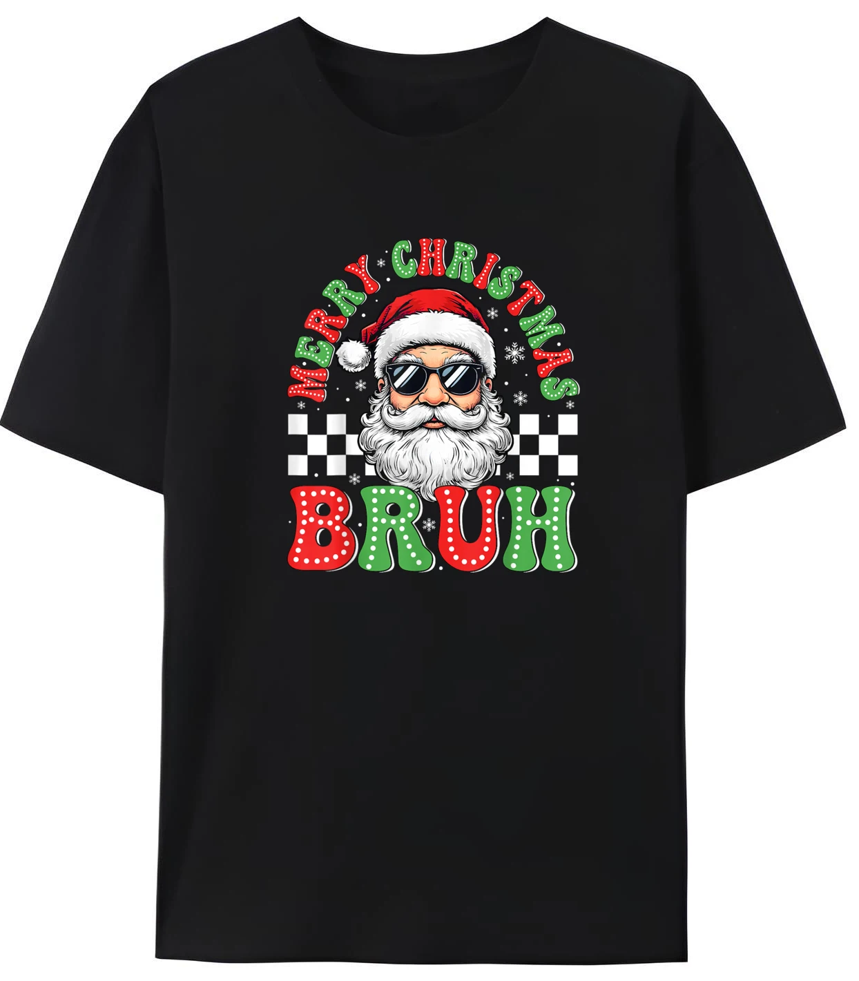 

Merry Christmas Bruh Santa Claus Funny T Shirts Men Cotton Comfortable High Quality Men's Printed T-Shirt
