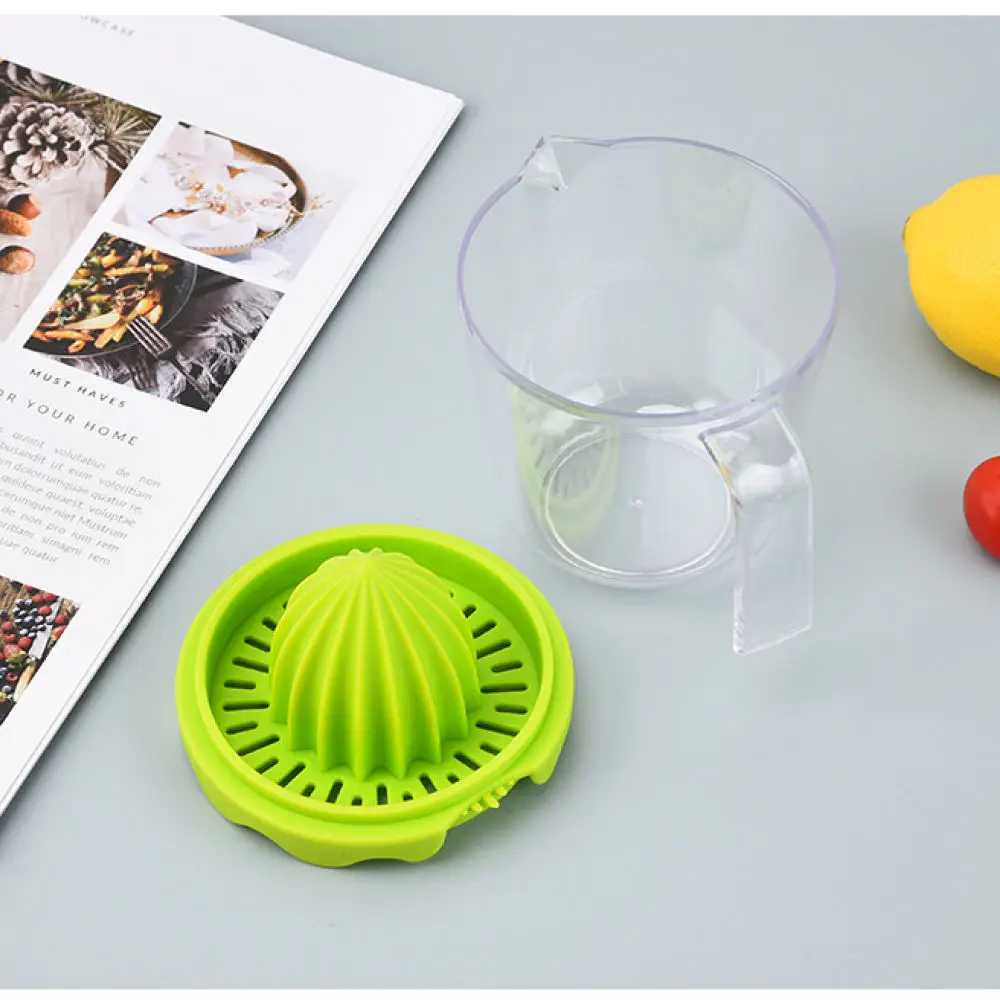 Kitchen Manual Citrus Press Portable Juicer For Orange Lemon With Measuring Cup High Efficiency Durable Cooking Gadget