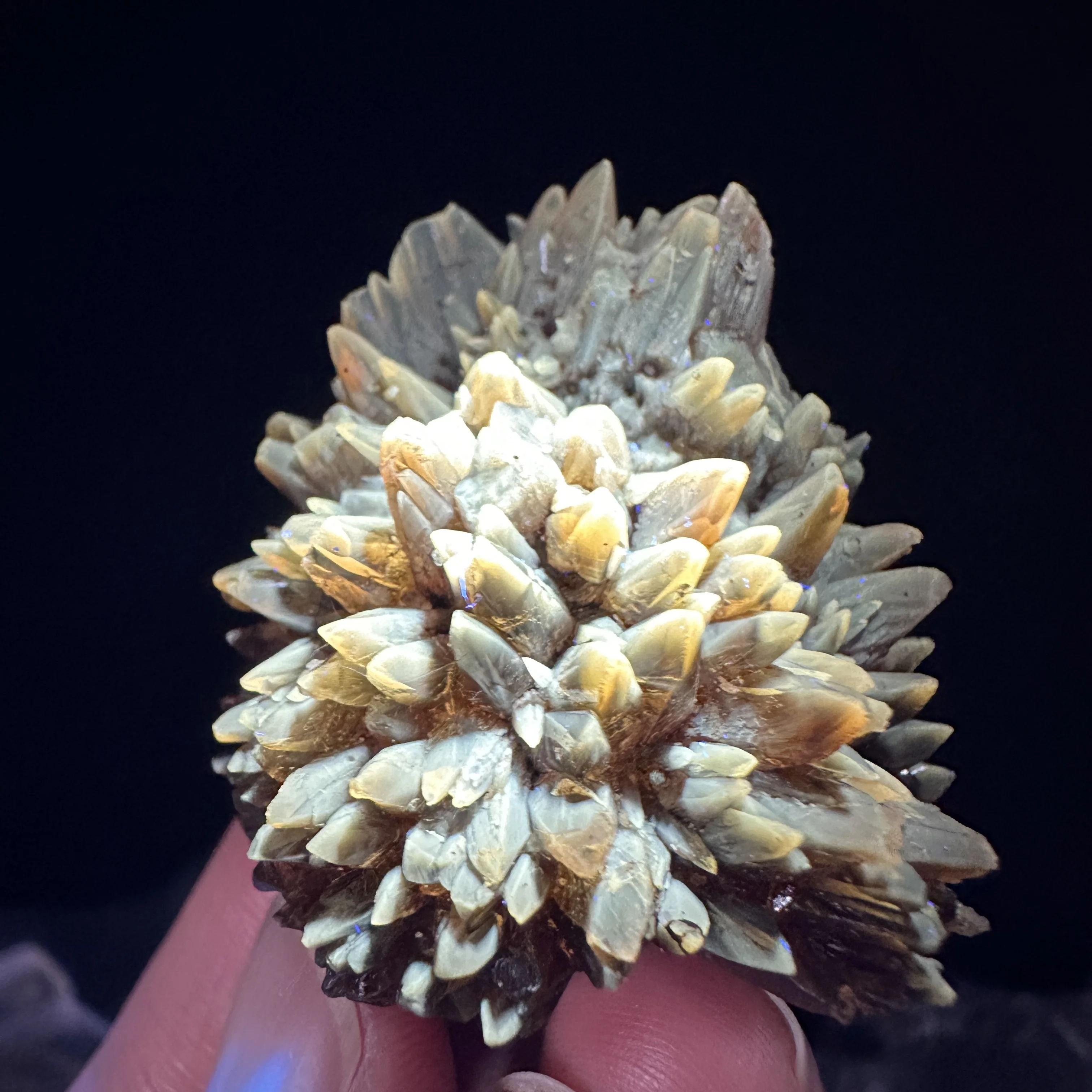 

Natural amber calcite rough mineral specimen healing crystal gem collection