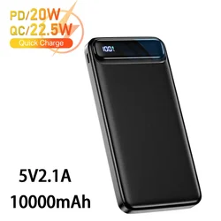 Power Bank 10000mAh Digital Display Portable Fast Charging for Huawei Samsung External Battery for iPhone Xiaomi Spare Battery