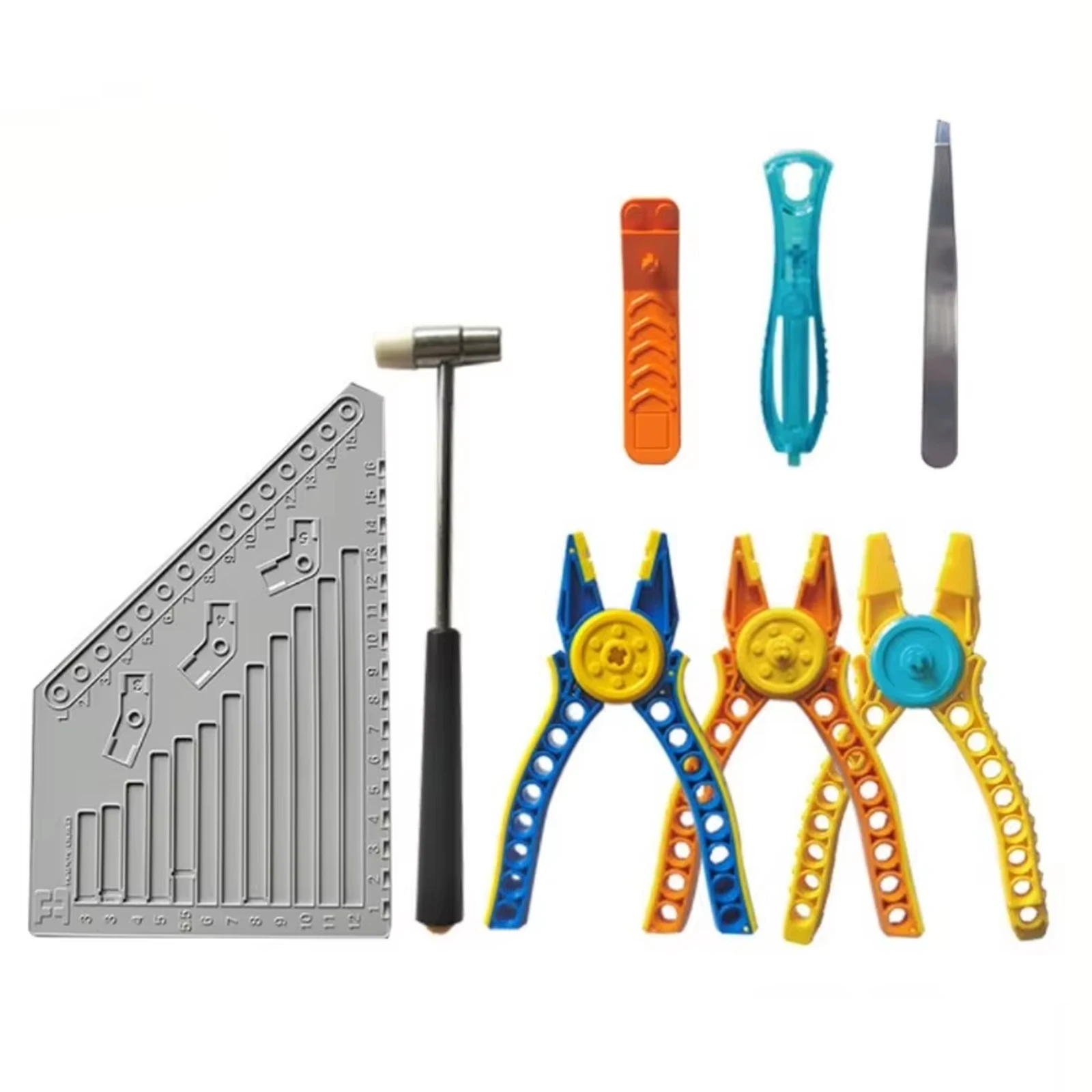 Building Blocks Tool Kit Brick Separator Tools Compatible with legoeds Technical Parts Multi-functional Hammer Pliers Tweezers