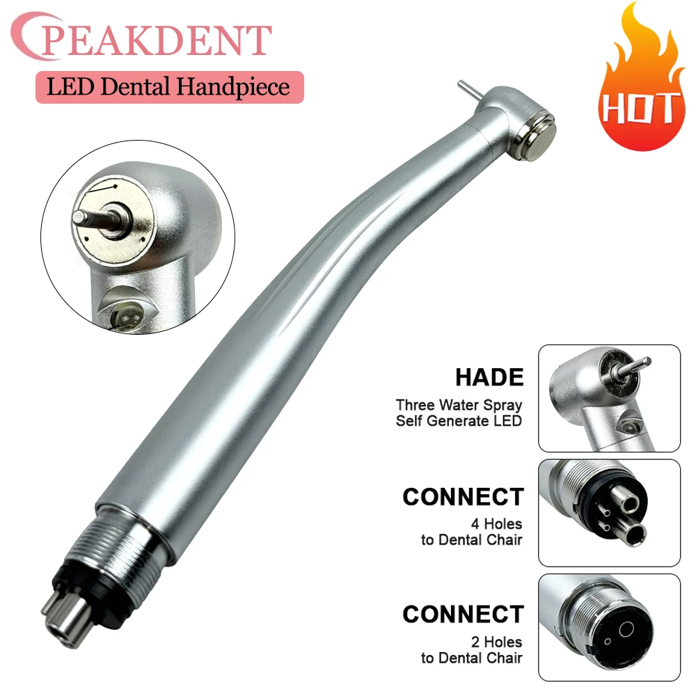 

High speed Dental Handpiece High Speed Pens 3 Water Spray High Rotation Hand Piece Dentistry Push Button Handpiece Dental LED