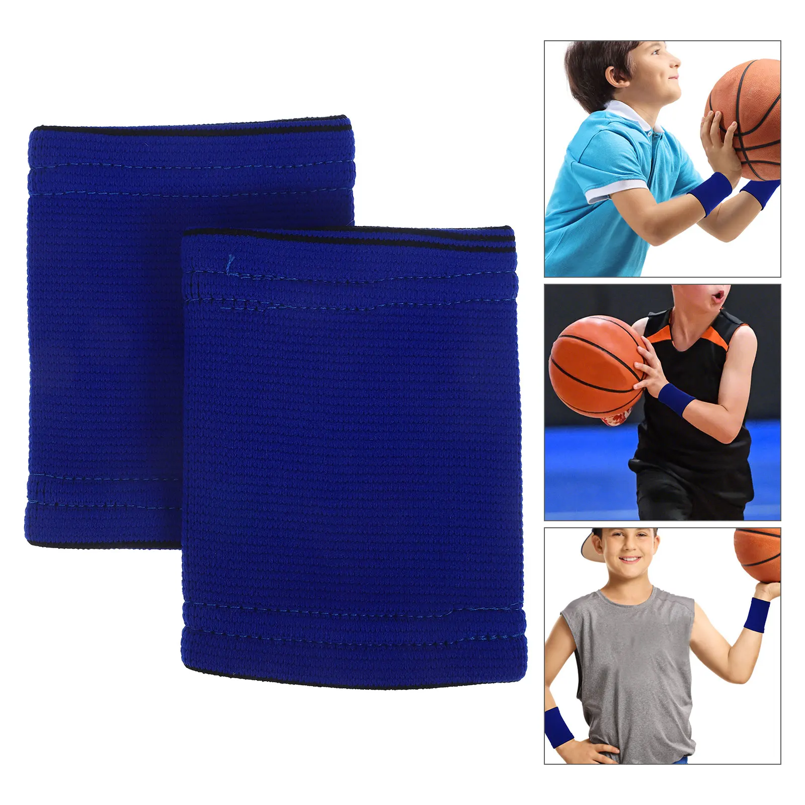

Children Wrist Guard Basketball Equipment Blue Sweat Bands Wrists Wrist Wraps Sports Tennis Sweatbands Elastic Band Hand