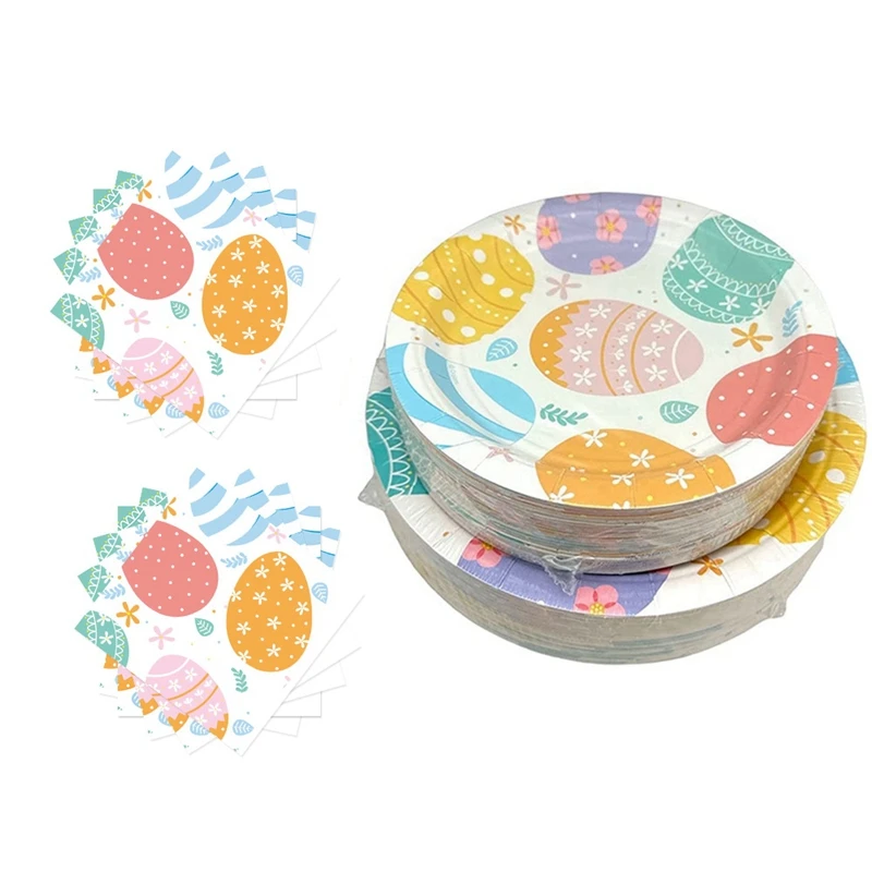 

75 Pack Serves 25 Easter Dinner Plates Napkins Dessert Plates Paper Plates Perfect For Home Office Restaurants Schools