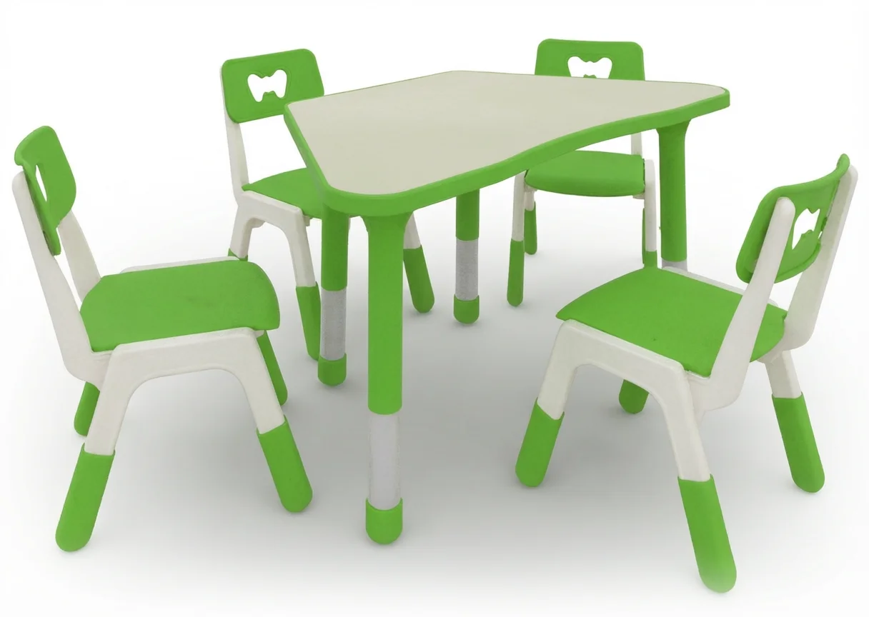 Preschool Furniture Daycare Adjustable Study Table Children Furniture Sets Nursery Desk and Chair Set view 6