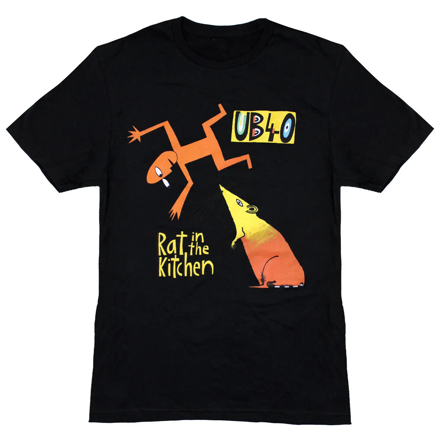 Мужская черная футболка UB40 Rat In The Kitchen