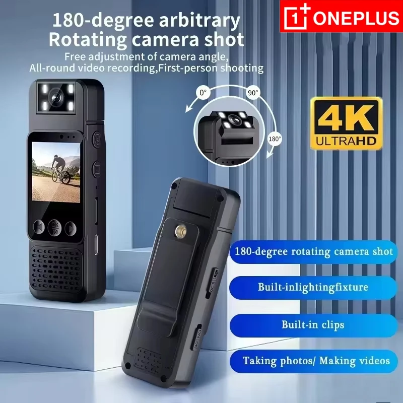 OnePlus Body Camera 4K HD DV WIFI Portable Small Digital Video Recorder Mini Micro Sound Recording Device for Outdoor