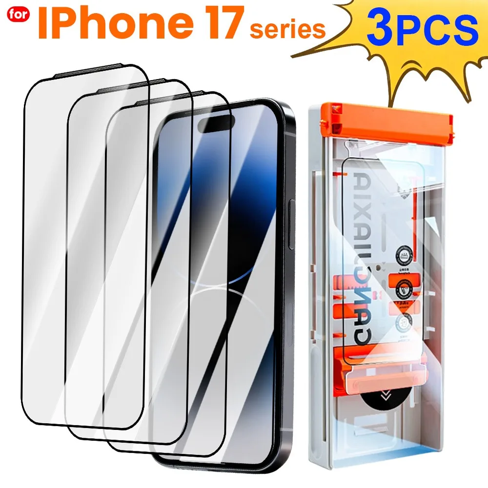 

Glass Screen Protector For iPhone 17 Series shock-resistant Anti Scratch Dust-Free Compartment Installation Tempered Glass Films