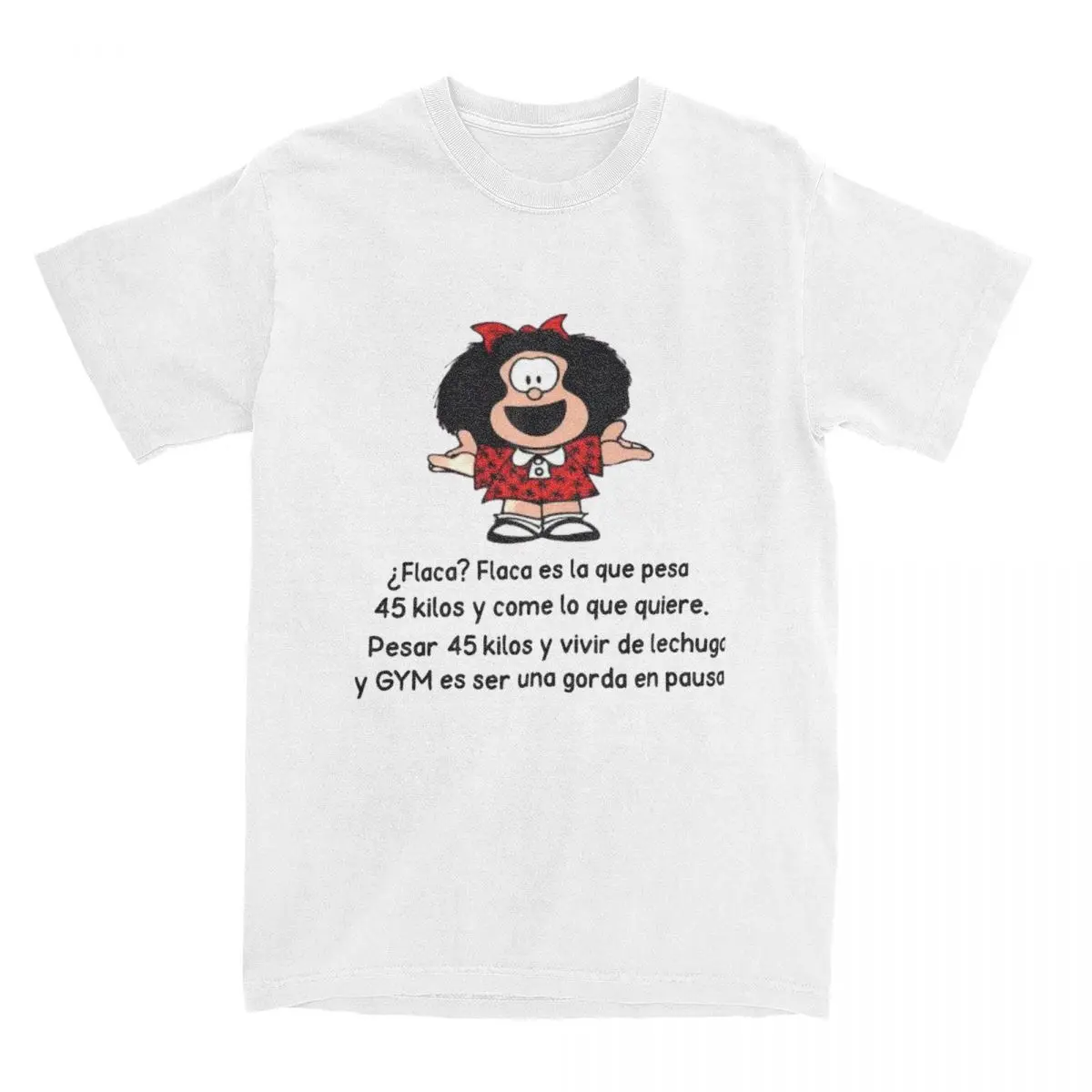 Мужские футболки Mafalda с аргентинским комиксами, аниме 100, хлопковая одежда, летняя уличная футболка с короткими рукавами, футболка с круглым вырезом, большие размеры