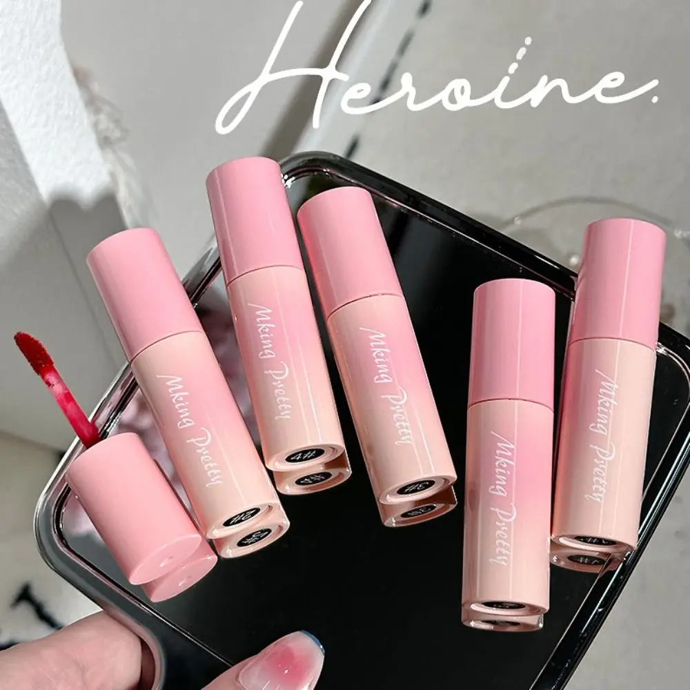 Natural 6 cores veludo lábio esmalte de longa duração à prova dwaterproof água fosco lipgloss copo antiaderente ferramenta de maquiagem batom lama feminino