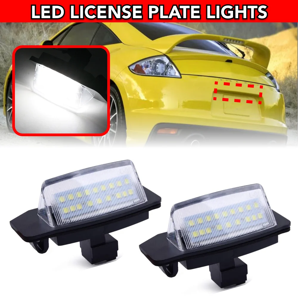 

1 Pair LED License Plate Lights Car Rear Number Plate Lamps For Mitsubishi Eclipse, Outlander, Lancer Sportback, Wagon