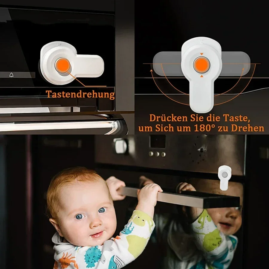 vvocci Oven Door Microwave Anti-opening 1/3pcs Baby Lock for Kitchen Child Safety LockHome Buckle Fixator Child Protection Locks