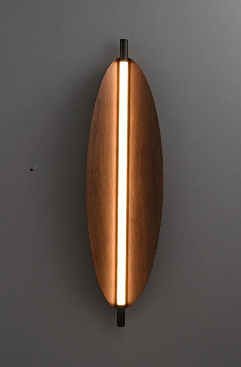 Brown Metal Leaf Home Wall Light