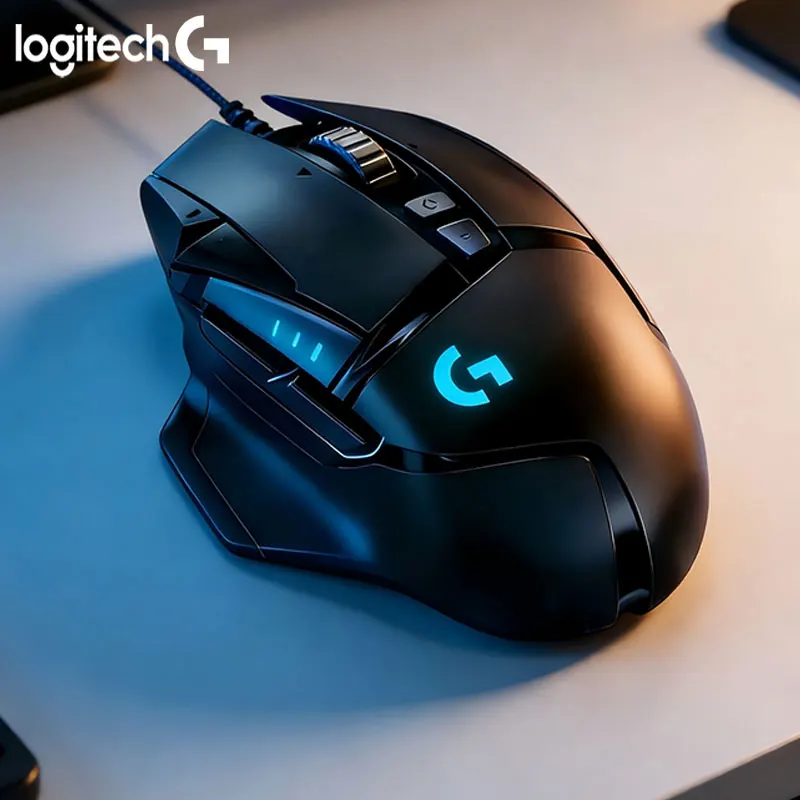 

Мышь Logitech G502 проводная, матовая, с защитой от скольжения и износостойкая, подходит для студентов, офисной работы и начинающих геймеров