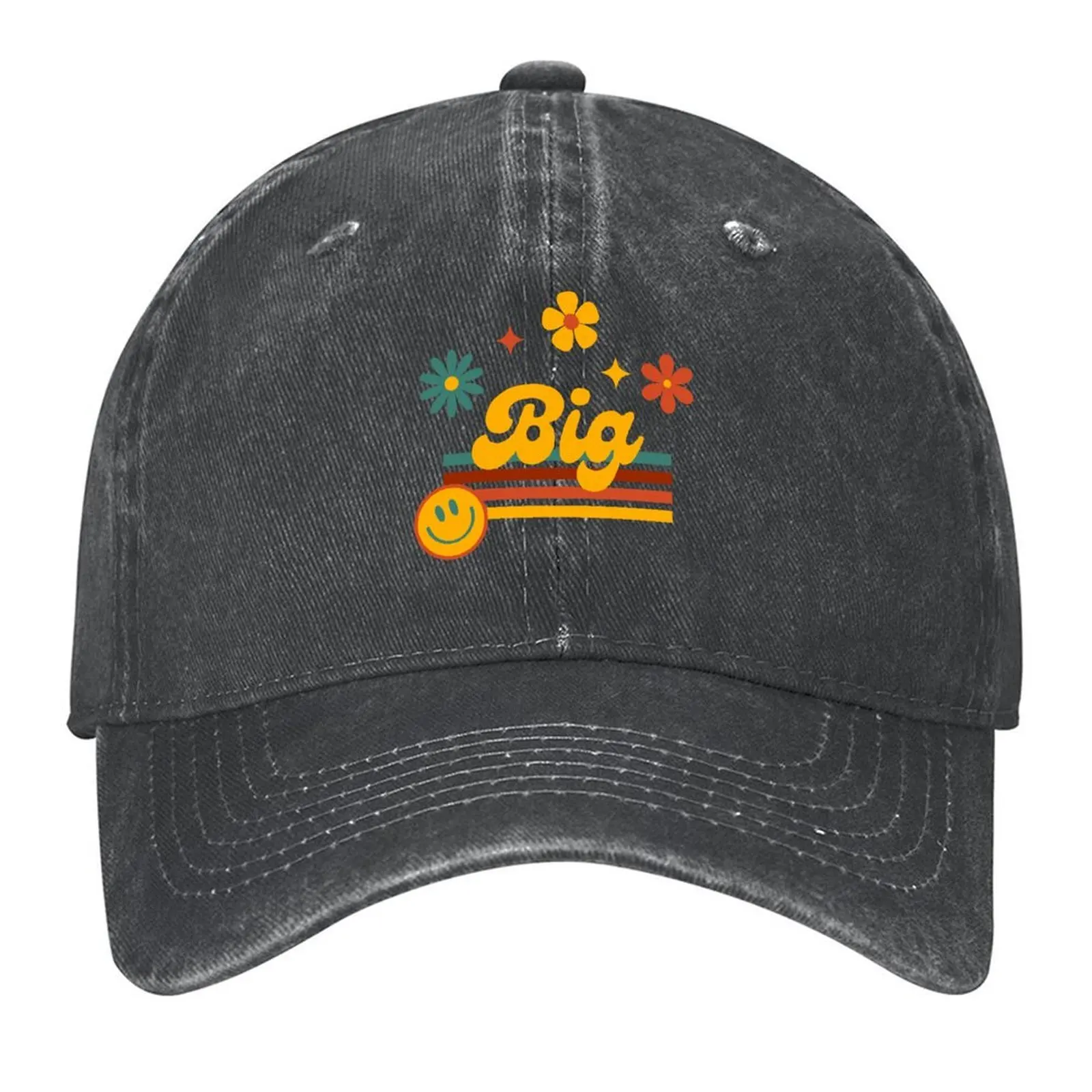 

Groovy Retro Big Little Reveal Sorority T Shirt (Big) Baseball Cap Sun Cap New In Hat luxury caps Women's Beach Men's