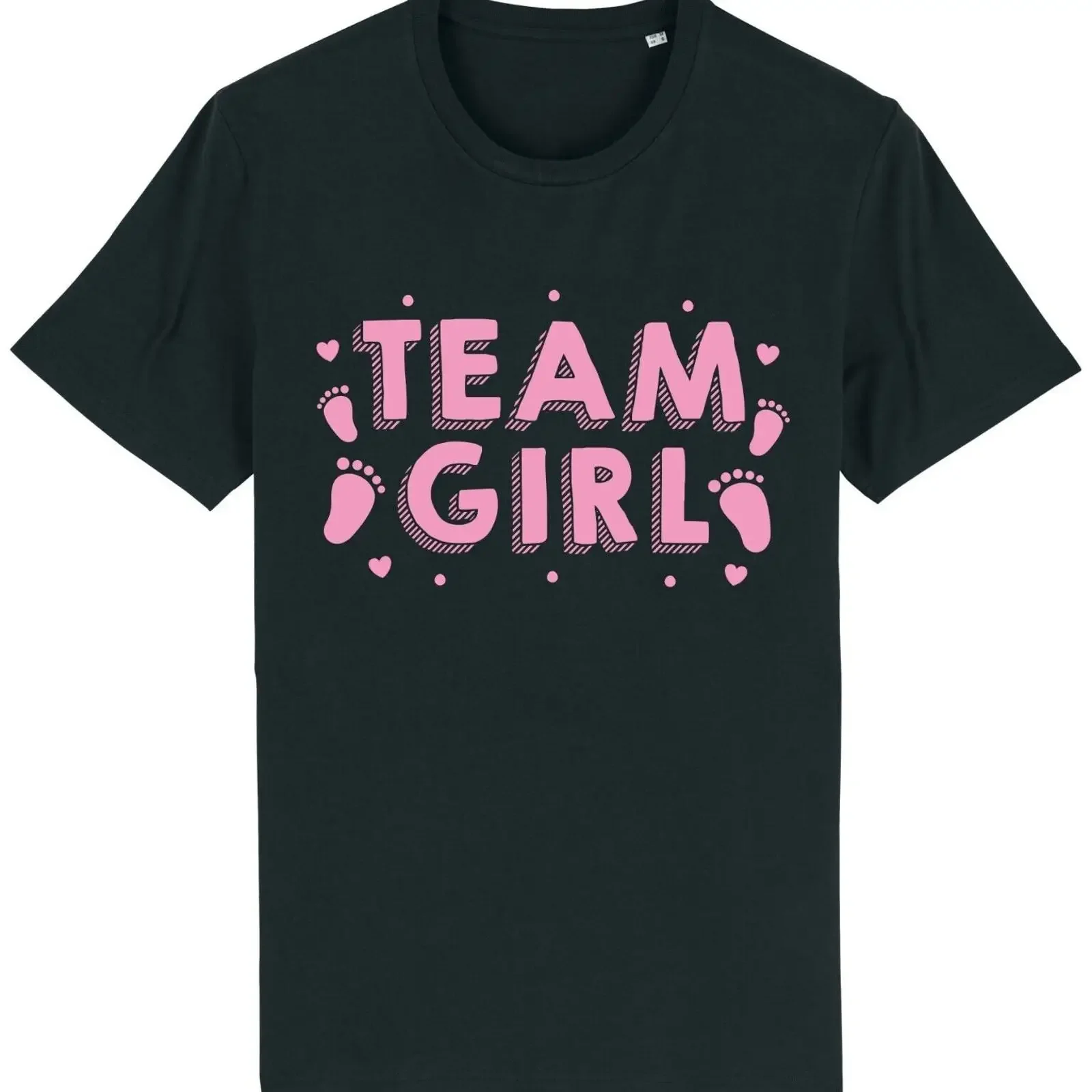 Team girl t shirt gender reveal party boy pink baby shower vintage Washed Comfortable Casual Stretched Breathable homme