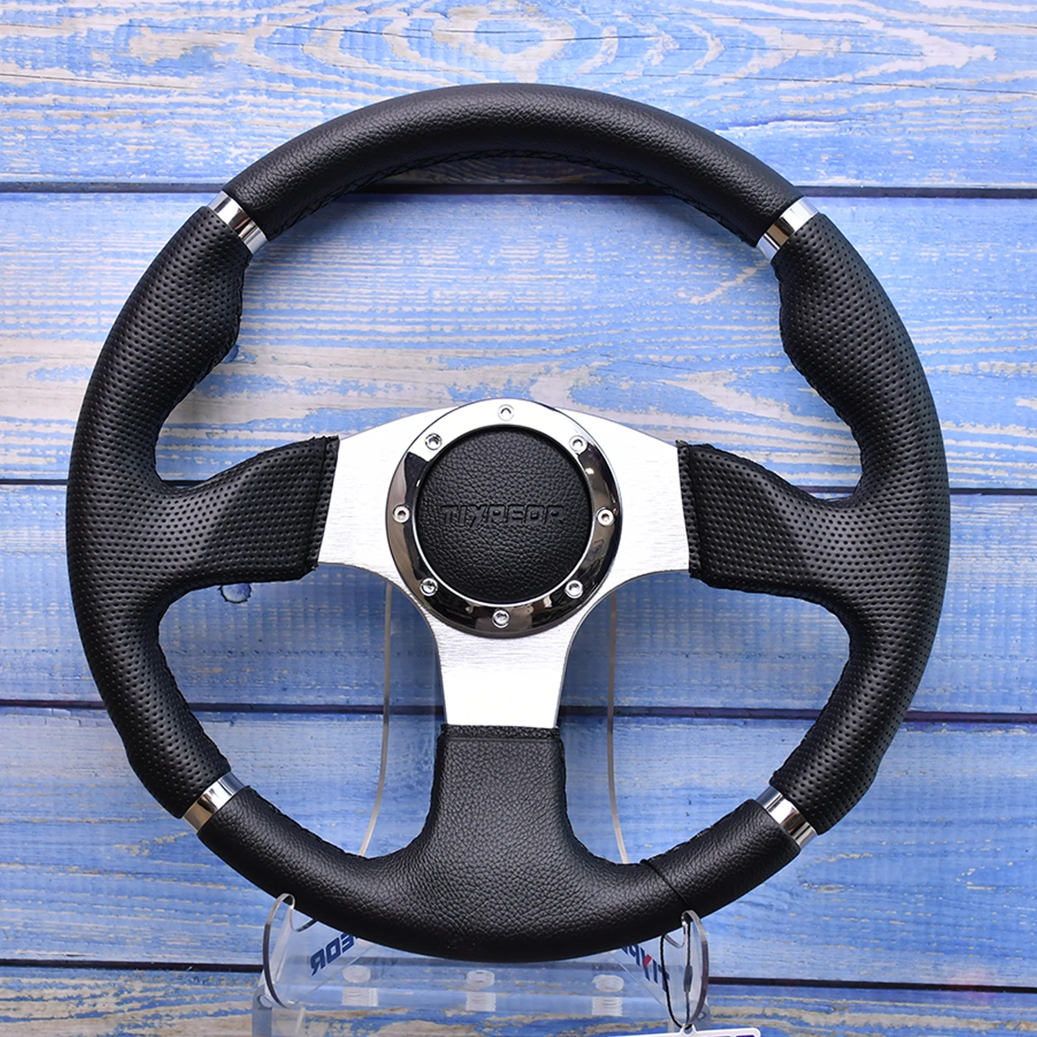

TIYPEOR 320MM Contrasting Color Design Modifies the Classic Design of the Car's Universal Steering Wheel Featuring a Sturdy