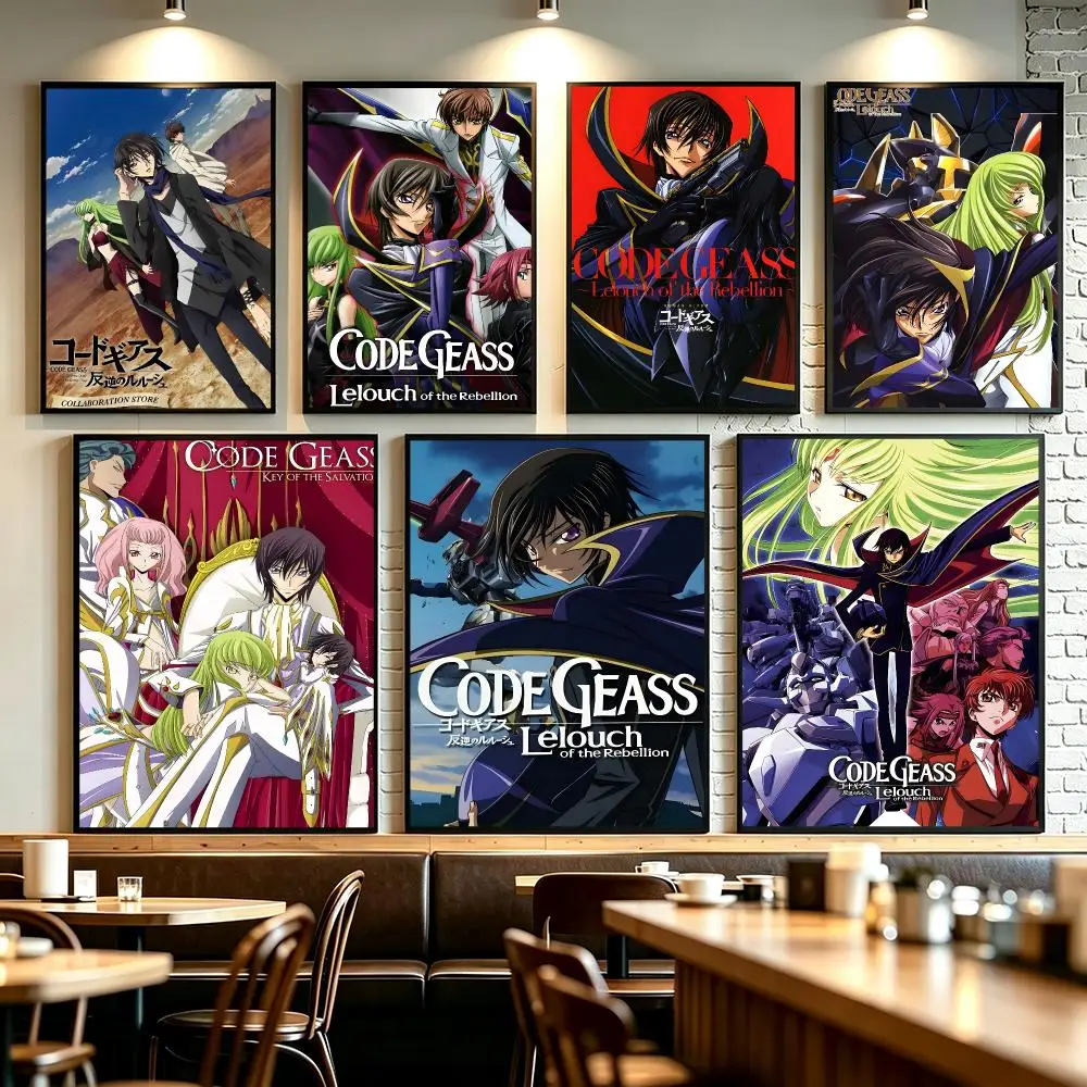 anime Code Geass Lelouch of the Rebellion Poster Poster HD Printing self‑stick Modern upscale Style Wall Art Home Decor For