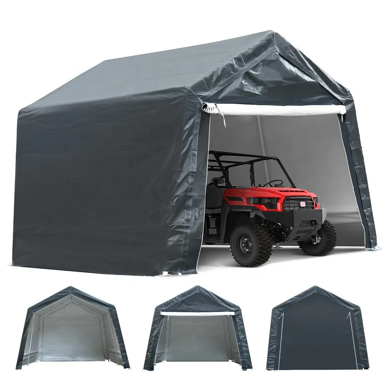 240x185x220cm Heavy Duty Canopy Garage Carport Car Shelter Outdoor Storage Shed Tractor Garage