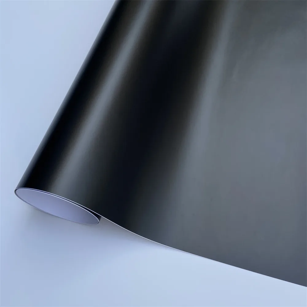 Schwarze Satin Matt Chrome Vinyl Wrap Car Film Air Release Channles für Motor Car Wrapping Aufkleber