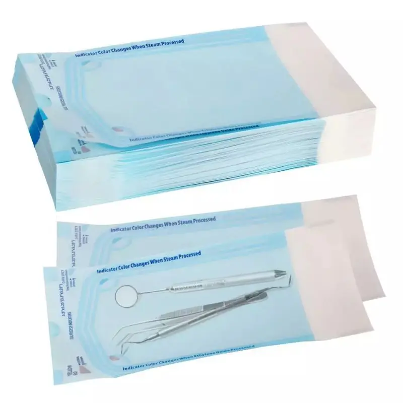 200Pcs Medical Self-sealing Sterilization Pouch Dental Beauty Salon Tattoo Nail Disposable ETO Steam Sterilization Storage Bag