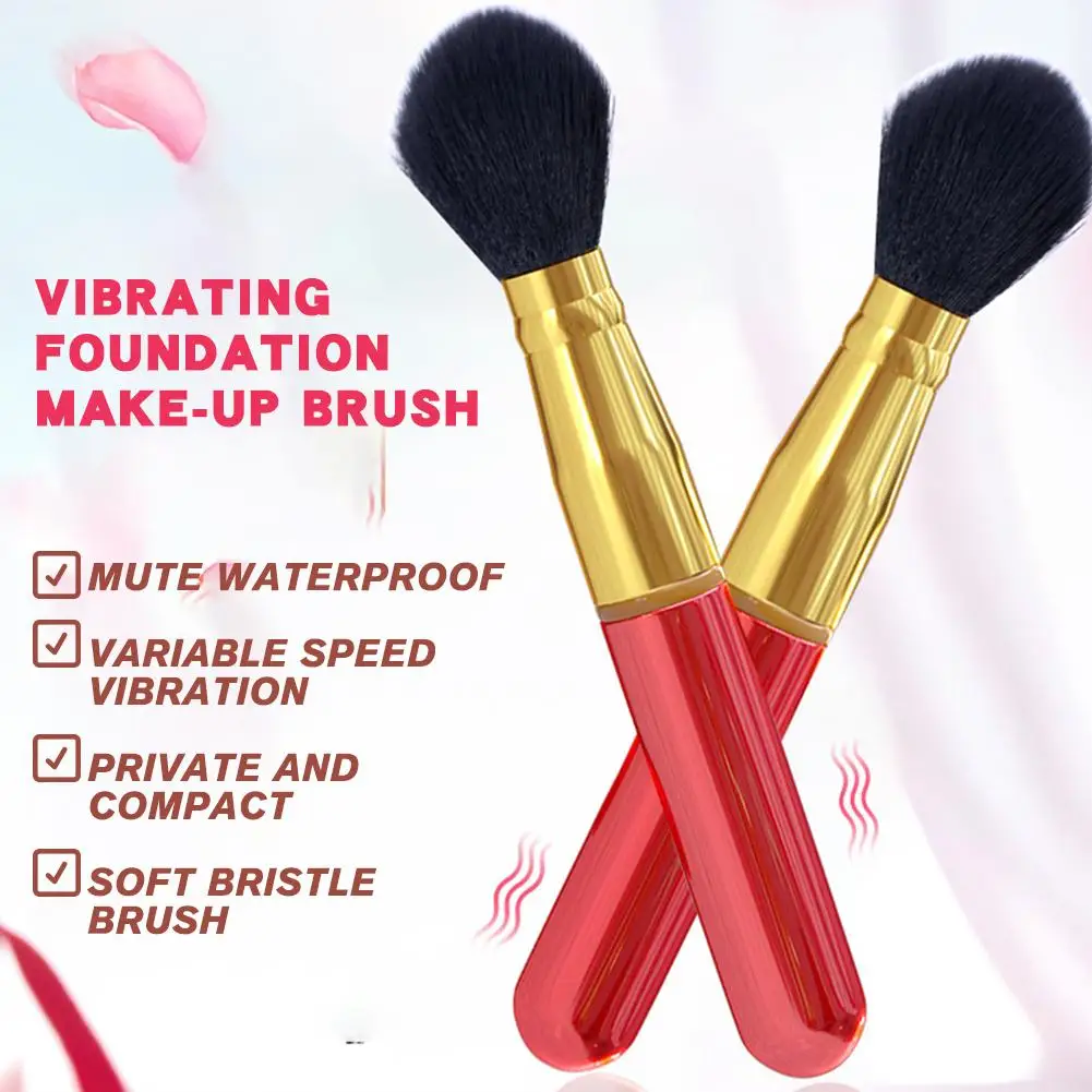 Electric Cosmetic Brush Foundation Blush Loose Powder Makeup Brush Vibration Beauty Tools Brush Tools Rechargeable Washable M4f9