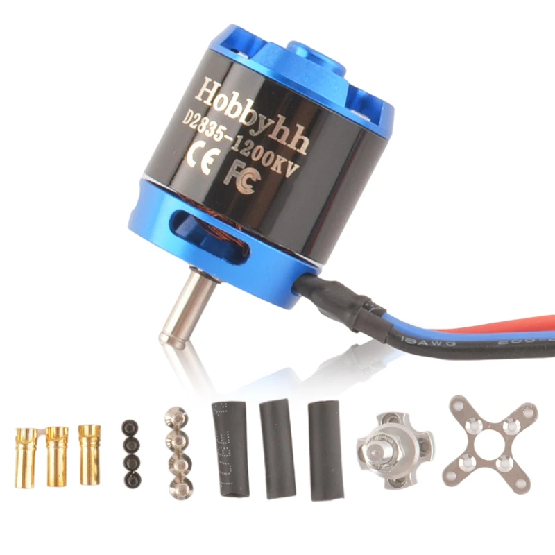 Hobbyhh 2835 silnik bezszczotkowy 1200kv moc 295W z wtyczką 3.5mm wyposażony W 30A ESC dla DIY szybowiec samolot i UAV