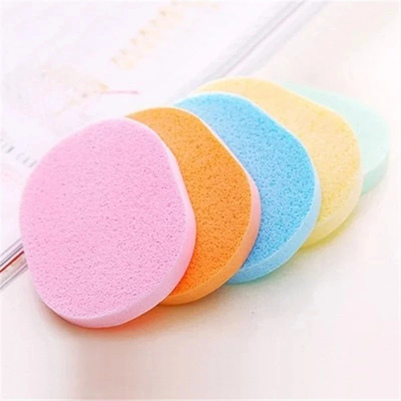 5/10pcs Face Round Makeup Remover Tools Natural Washing Sponge Compressed Pad Cosmetic Puff Facial Washing Cleaning Tool