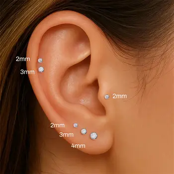 8 最佳銷售 莫桑石螺絲耳釘 - №8