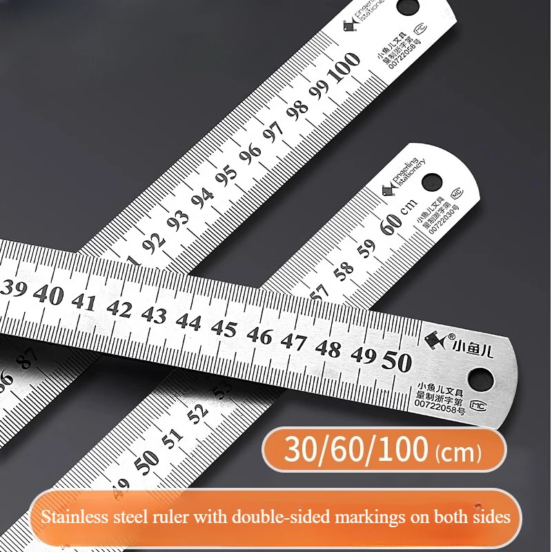 الفولاذ المقاوم للصدأ المعادن مسطرة مستقيمة الدقة مزدوجة الوجهين أداة قياس الدقة مقياس متري حاكم الملحقات 15-40 سنتيمتر