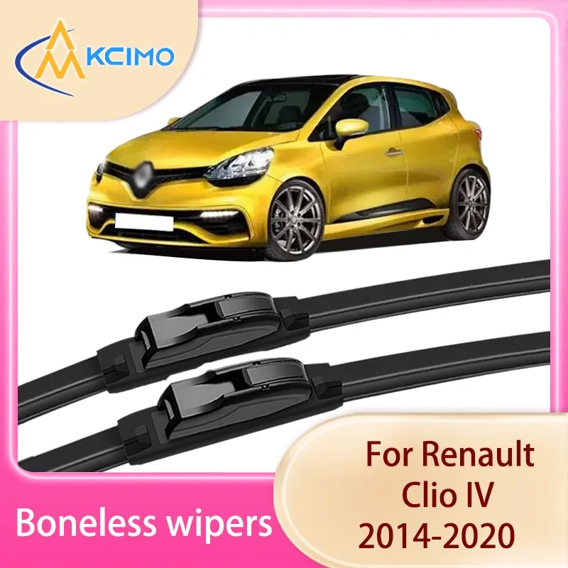 2 uds limpiaparabrisas delantero duradero y silencioso, adecuado para Renault Clio IV X98 2014-2020 Renault Lutecia Japón Renau