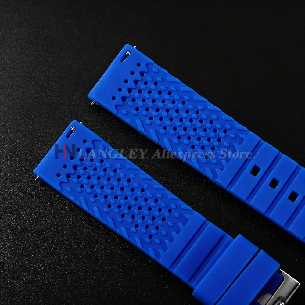 16mm 18mm 20mm 22mm 24mm Soft Rubber Strap Silicone Watch Band Butterfly Buckle Quick Release Waterproof Replacement Wristbands image 4