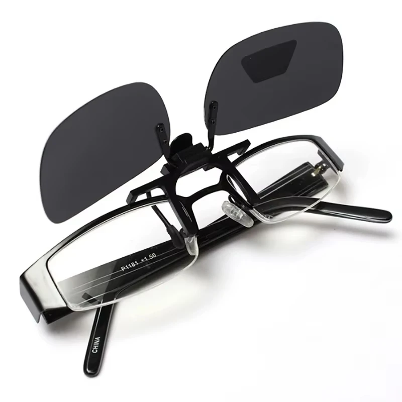 Polarized Clip Sunglasses Myopia Glasses Clip Driver Goggles Fishing Night Vision Myopia Clip-on Sun Shading Eyeglasses