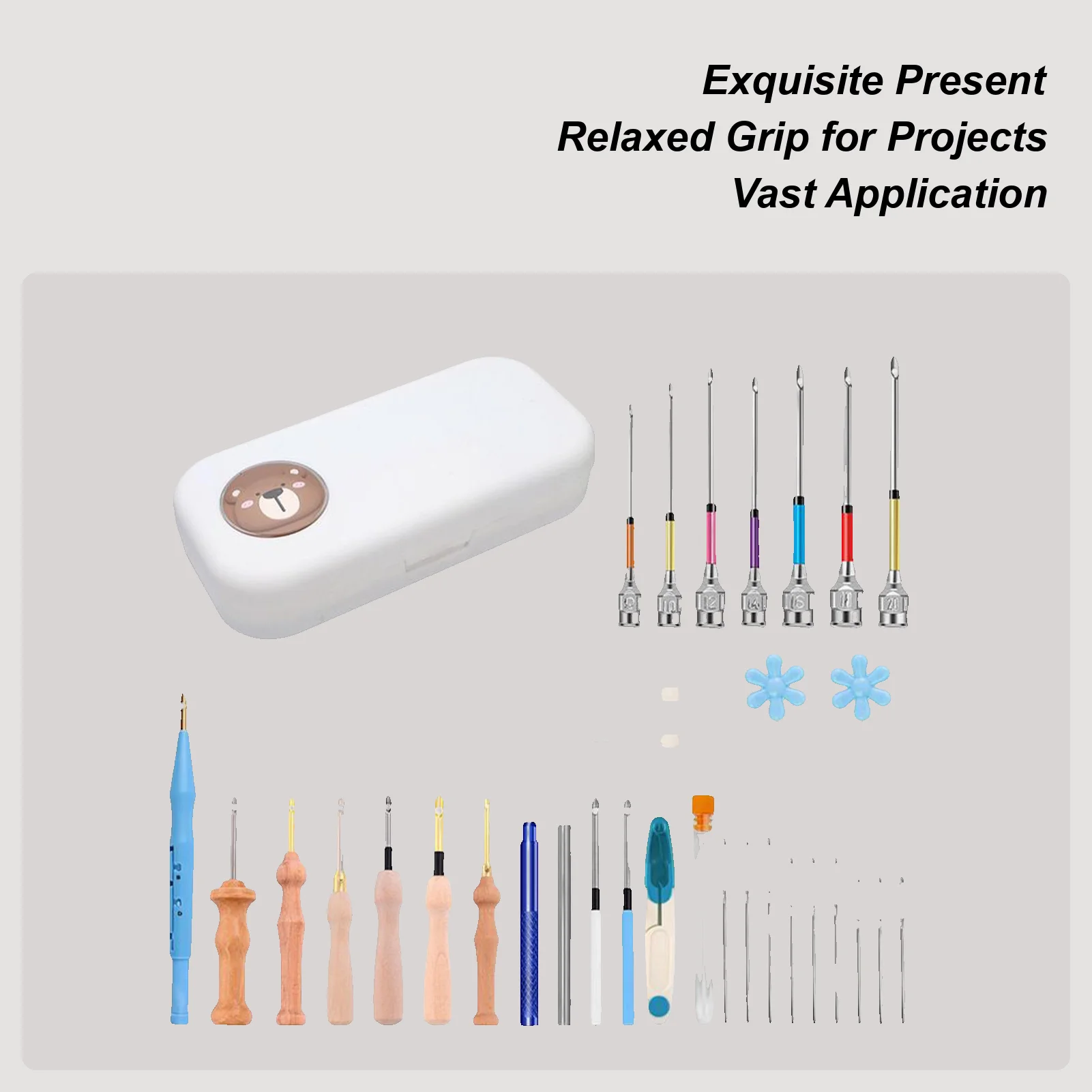 

Набор для вышивания перфораторов, набор игл для начинающих, удобный для захвата, ручной работы, перфорационный инструмент для шапок, одеял, подушек