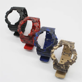 카시오 G-SHOCK 방수 시계 밴드용 베젤 및 스트랩, 위장 통합 세트, GA100 GA110 GA120 GA14 