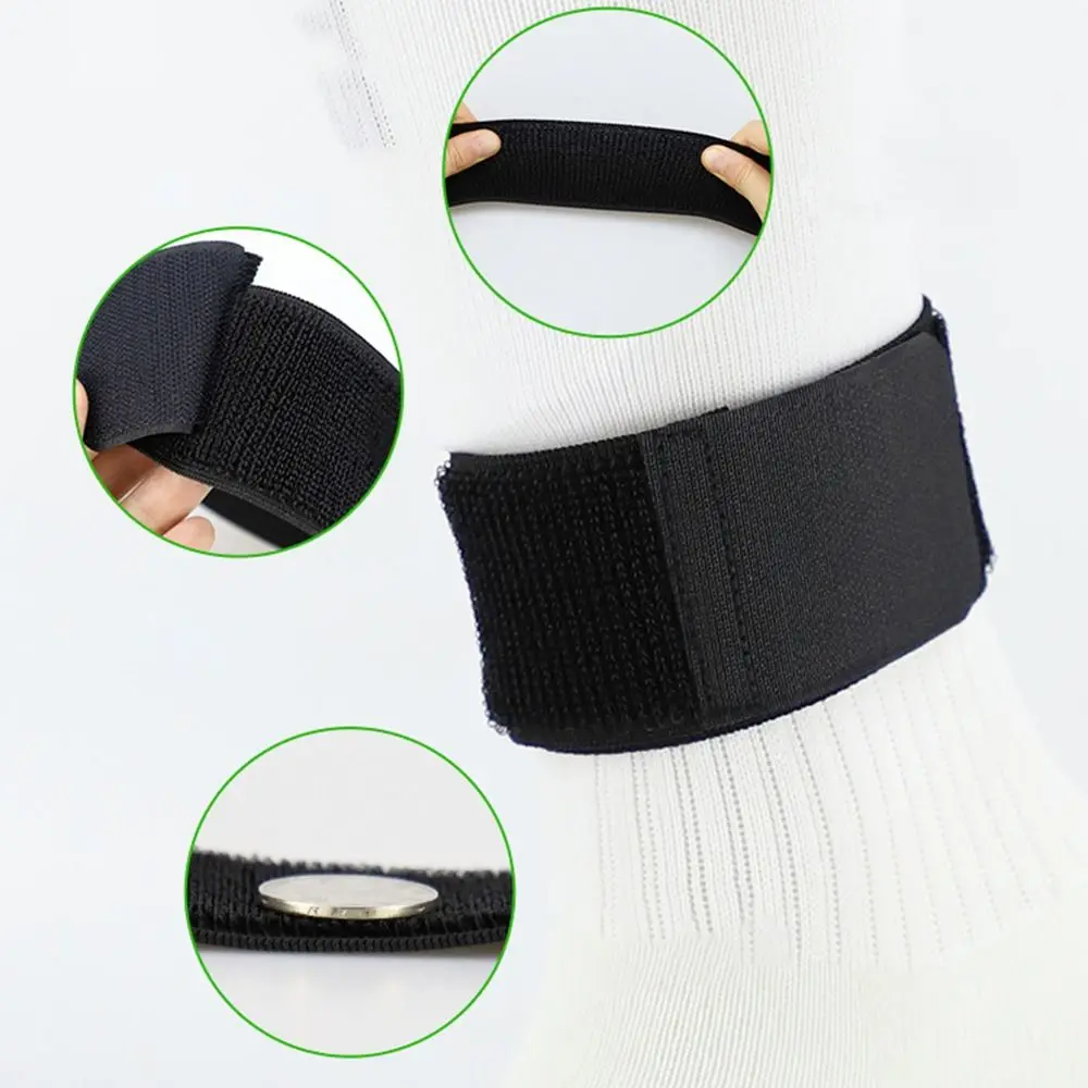 Breathable Sports Kids Boys Men Football Shin Holder Fixed Strap Soccer Ankle Guards Belt Leg Guard Sleeves