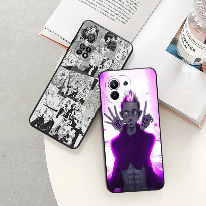 Phone Case For Redmi 10C 10A Note 11 Pro 10 10s 11s Comic Tokyo Revengers Xiaomi 10t 11t Lite Black Soft Protective Cover