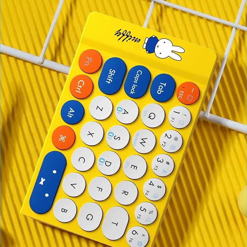 Miffy Kawaii Anime Foldable Wireless Bluetooth Keyboard Connectable Mobile Phone IPad Tablet Computer Ultra Thin Mute Mini