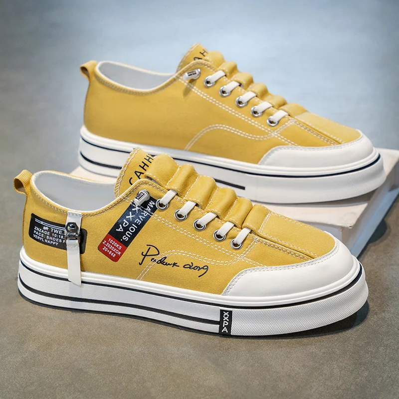 

Мужская обувь для весны и лета, низкие кеды из канваса, скейтерские кеды, повседневная модная обувь, универсальная стильная обувь.