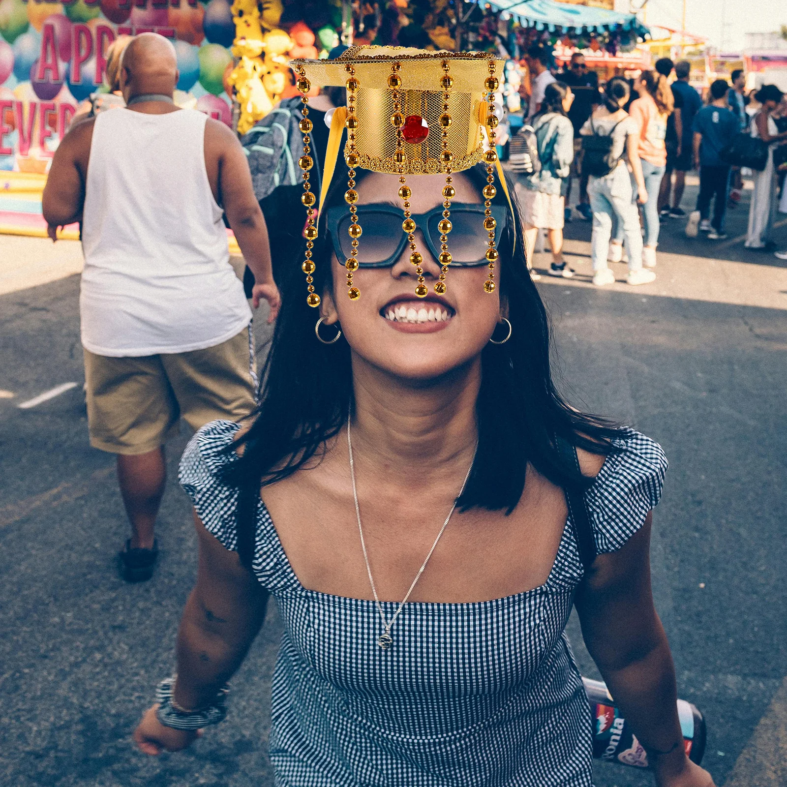 

1pc Chinese Emperor Hat Traditional Style Lightweight Festive Headgear For Cosplay Party Festival Decorative Hat Prop