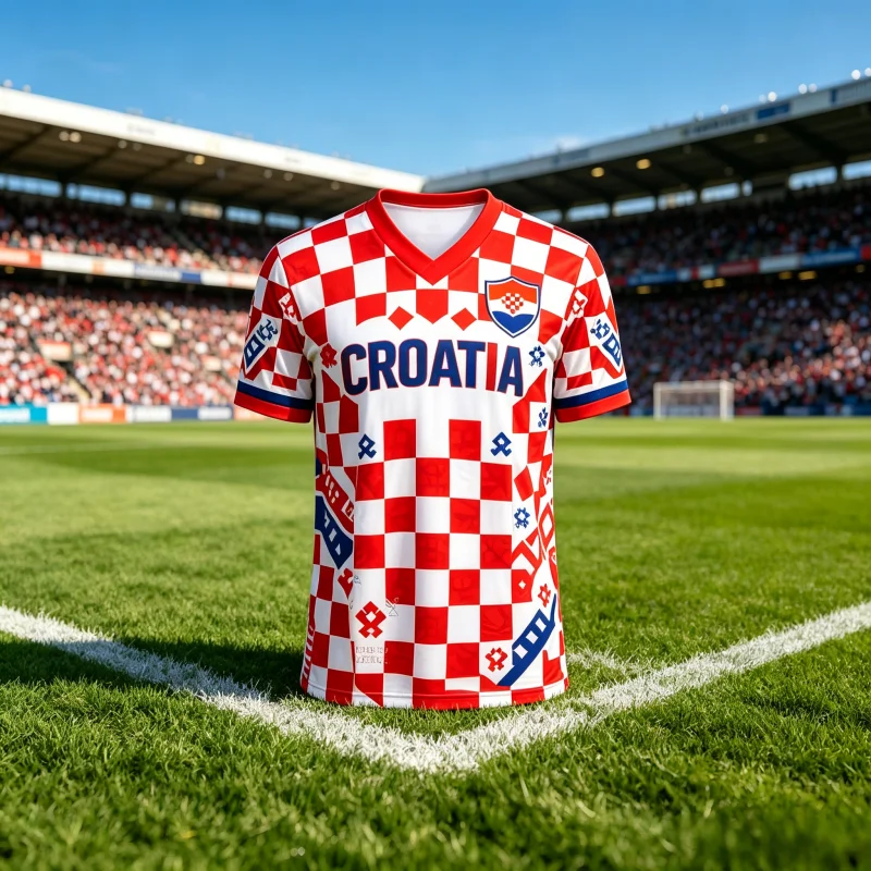 Croatia Football Fan T-shirt Short Sleeved Breathable Quick Drying Street Wear Casual Football Shirt Fashionable Men 2026 New