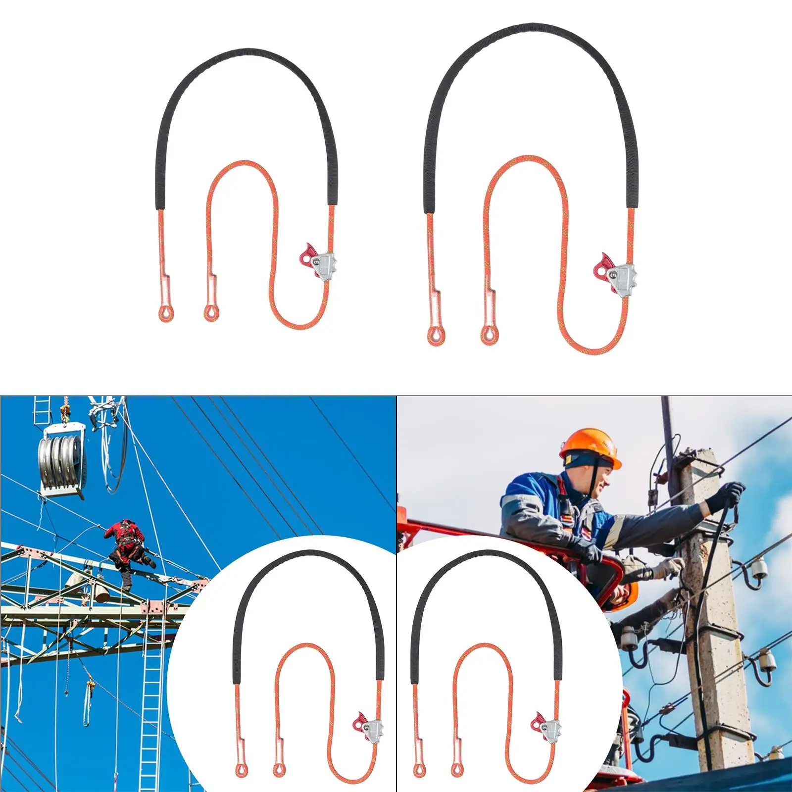 Arborist Positioning Lanyard Adjust Climbing Strength Lanyard for Caving