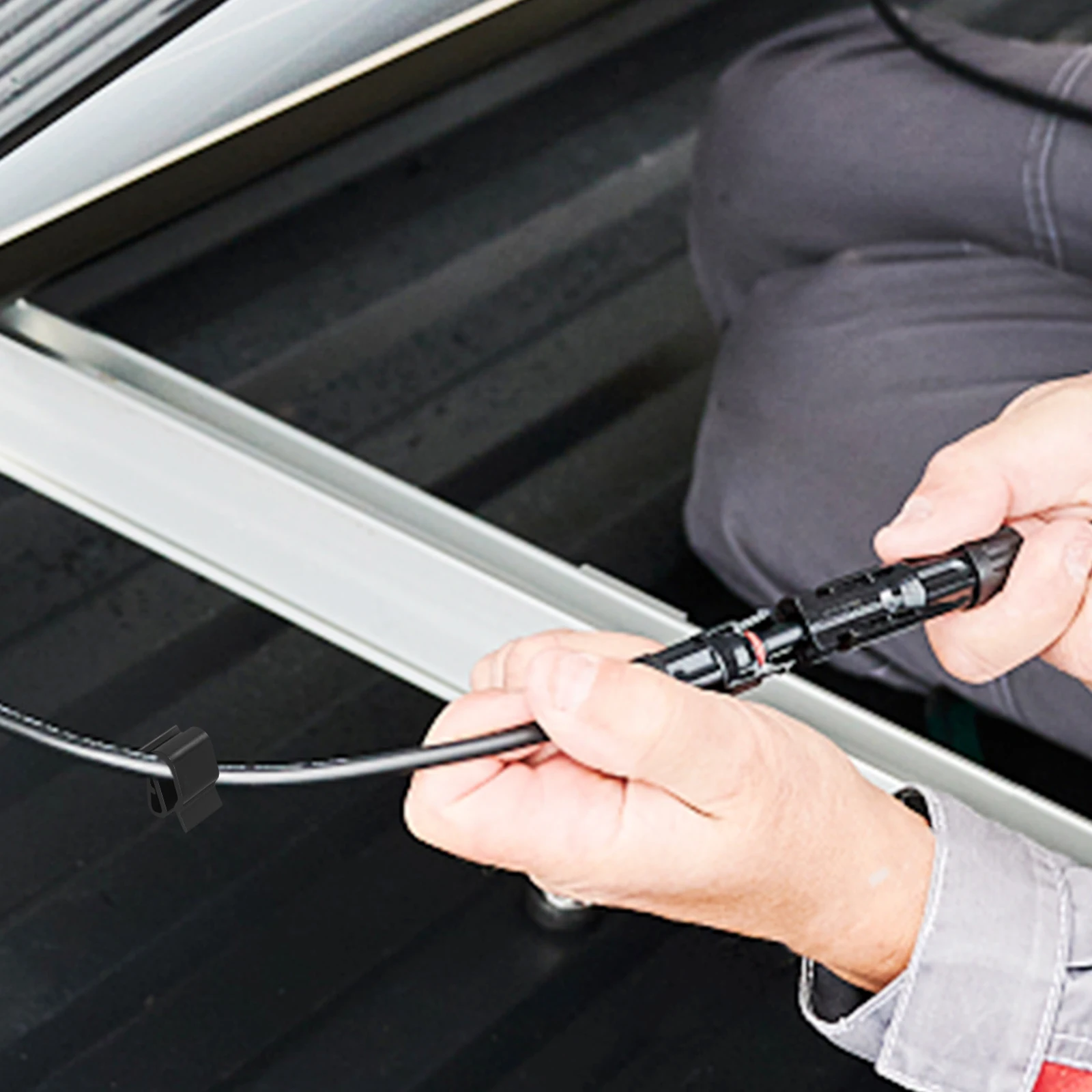 

30Pcs Photovoltaic Wire Clips Easy Quick Install No Tools Required Solar Cable Clamp Photovoltaic Cable Clamp,wire Harness Clips